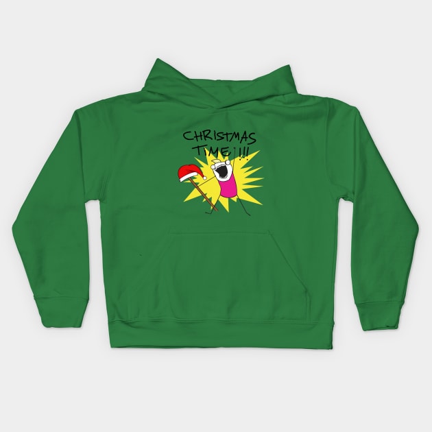 Christmas Time!!! Kids Hoodie by Ocin